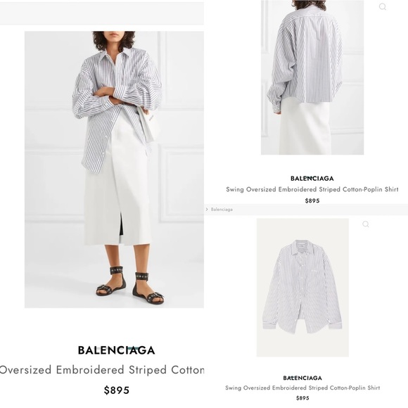 Balenciaga Shirt Blouse Button-Down Brand New with Tag 100% Authentic - Picture 1 of 15